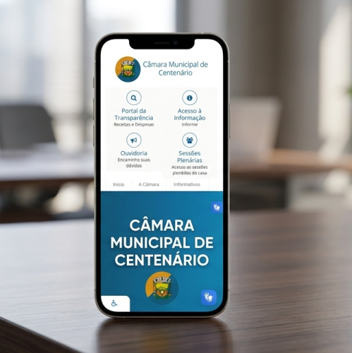 Site da Câmara de Centenário 