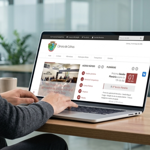 Site da Câmara de Colinas - RS